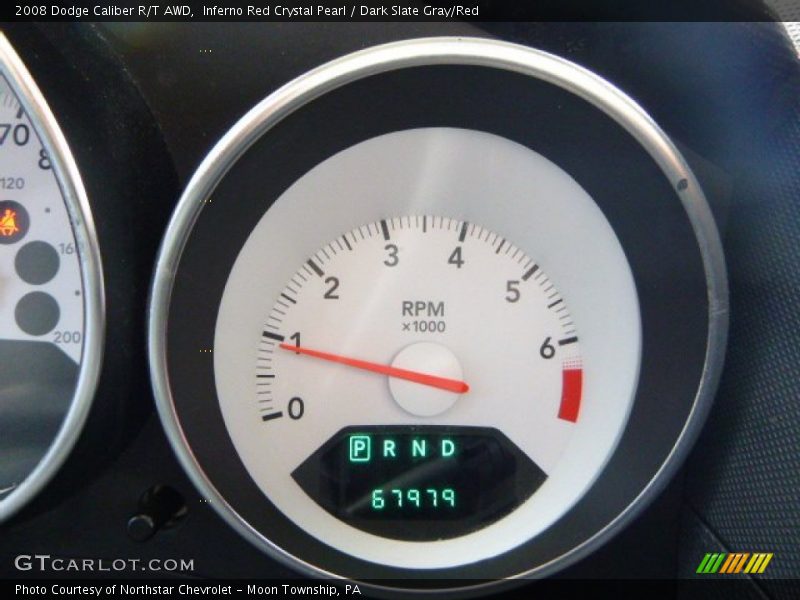 Inferno Red Crystal Pearl / Dark Slate Gray/Red 2008 Dodge Caliber R/T AWD