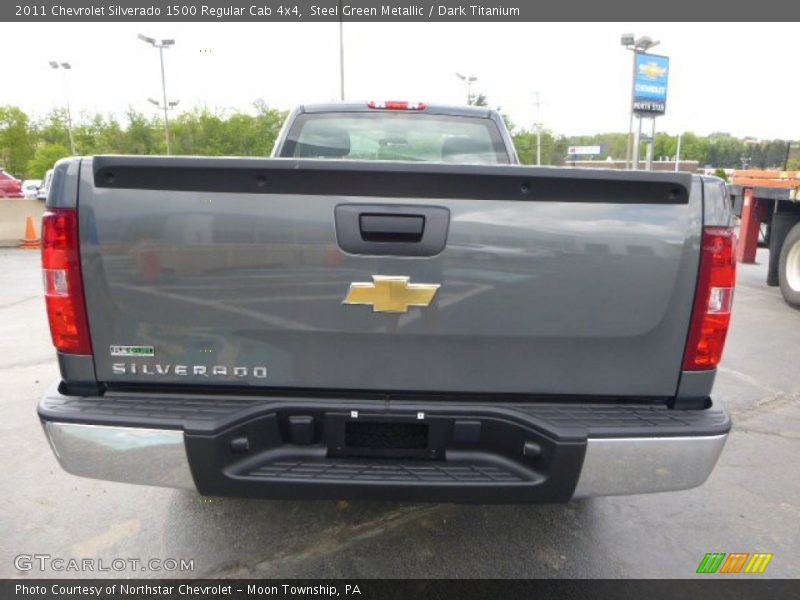 Steel Green Metallic / Dark Titanium 2011 Chevrolet Silverado 1500 Regular Cab 4x4