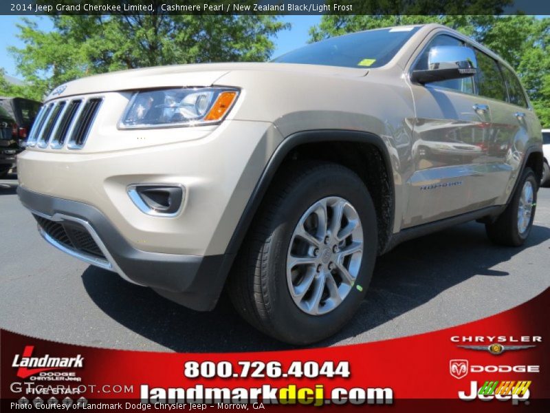 Cashmere Pearl / New Zealand Black/Light Frost 2014 Jeep Grand Cherokee Limited