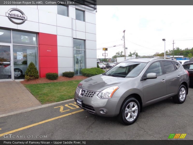 Gotham Gray / Black 2010 Nissan Rogue SL AWD