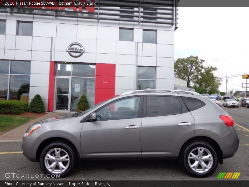 Gotham Gray / Black 2010 Nissan Rogue SL AWD