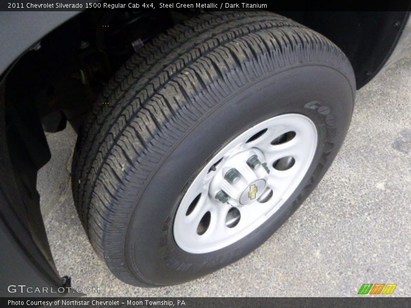 Steel Green Metallic / Dark Titanium 2011 Chevrolet Silverado 1500 Regular Cab 4x4