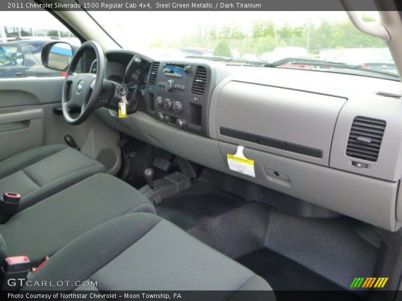 Steel Green Metallic / Dark Titanium 2011 Chevrolet Silverado 1500 Regular Cab 4x4