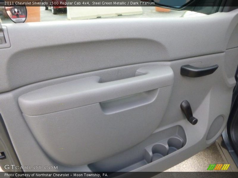 Steel Green Metallic / Dark Titanium 2011 Chevrolet Silverado 1500 Regular Cab 4x4