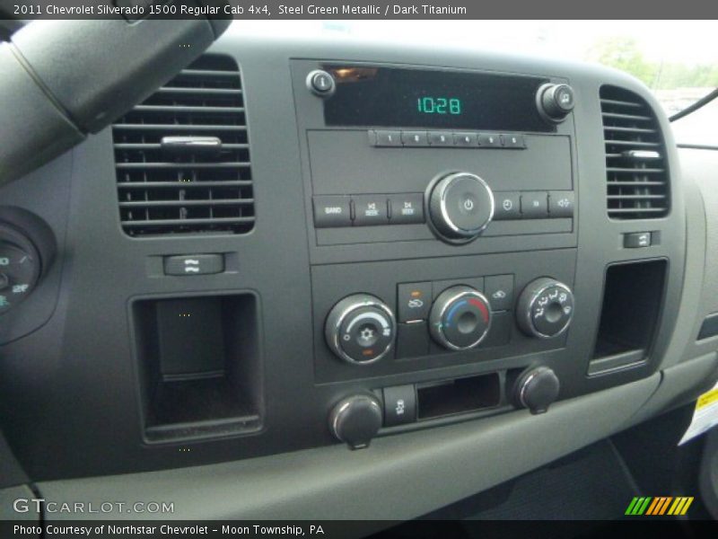Steel Green Metallic / Dark Titanium 2011 Chevrolet Silverado 1500 Regular Cab 4x4