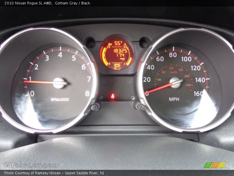 Gotham Gray / Black 2010 Nissan Rogue SL AWD