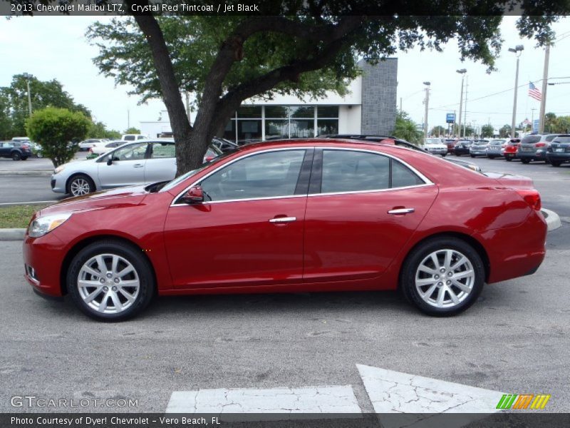 Crystal Red Tintcoat / Jet Black 2013 Chevrolet Malibu LTZ