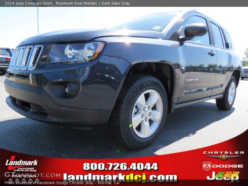 Maximum Steel Metallic / Dark Slate Gray 2014 Jeep Compass Sport