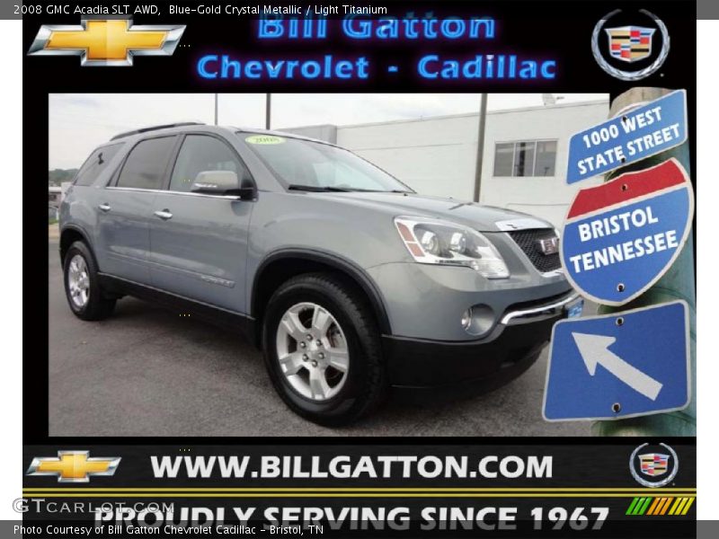 Blue-Gold Crystal Metallic / Light Titanium 2008 GMC Acadia SLT AWD