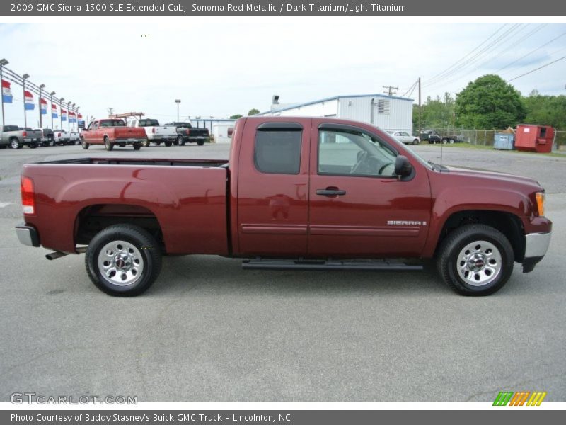 Sonoma Red Metallic / Dark Titanium/Light Titanium 2009 GMC Sierra 1500 SLE Extended Cab