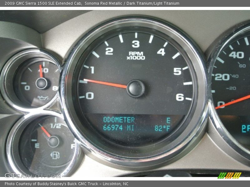 Sonoma Red Metallic / Dark Titanium/Light Titanium 2009 GMC Sierra 1500 SLE Extended Cab