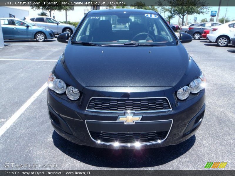 Black Granite Metallic / Jet Black/Brick 2013 Chevrolet Sonic LT Sedan