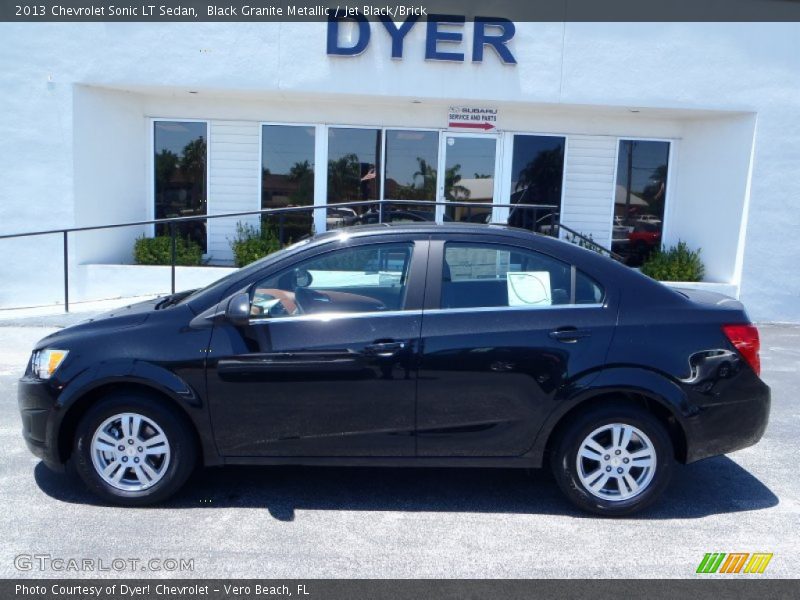 Black Granite Metallic / Jet Black/Brick 2013 Chevrolet Sonic LT Sedan