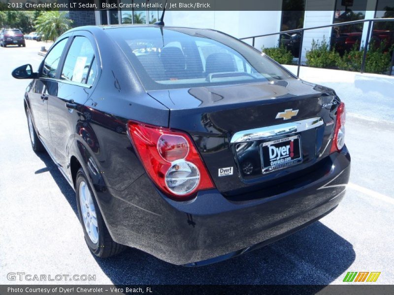 Black Granite Metallic / Jet Black/Brick 2013 Chevrolet Sonic LT Sedan