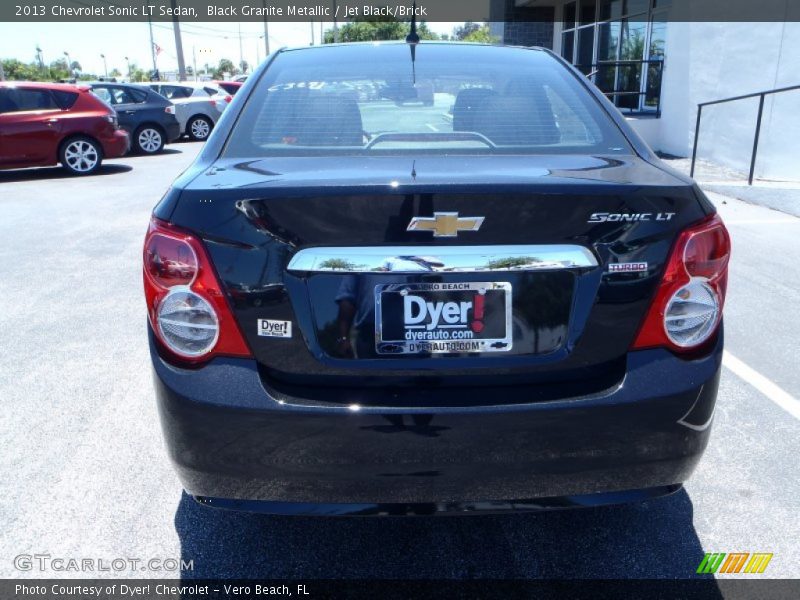 Black Granite Metallic / Jet Black/Brick 2013 Chevrolet Sonic LT Sedan