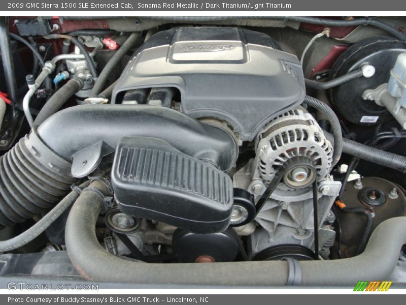 Sonoma Red Metallic / Dark Titanium/Light Titanium 2009 GMC Sierra 1500 SLE Extended Cab