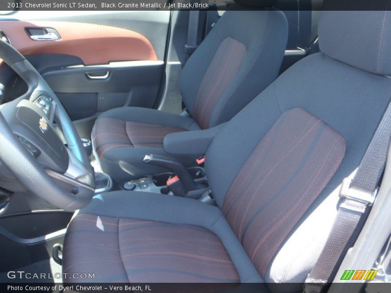  2013 Sonic LT Sedan Jet Black/Brick Interior