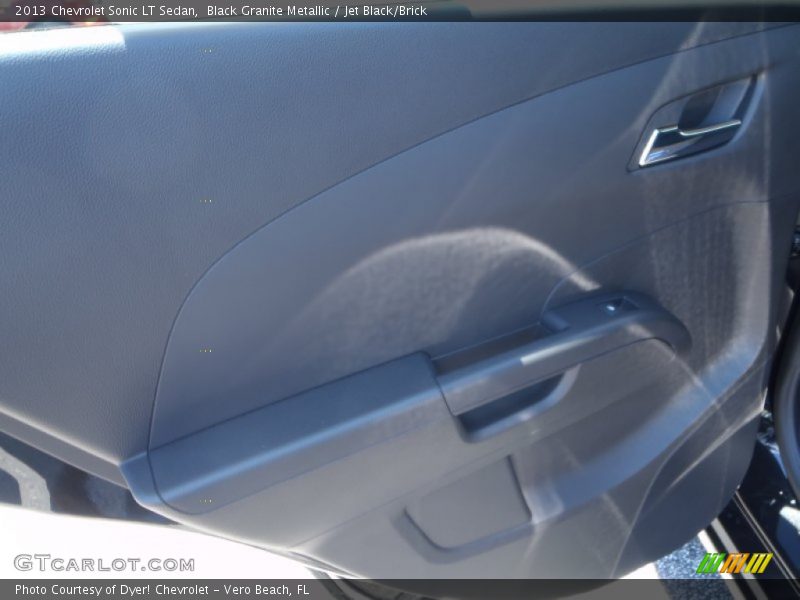 Black Granite Metallic / Jet Black/Brick 2013 Chevrolet Sonic LT Sedan
