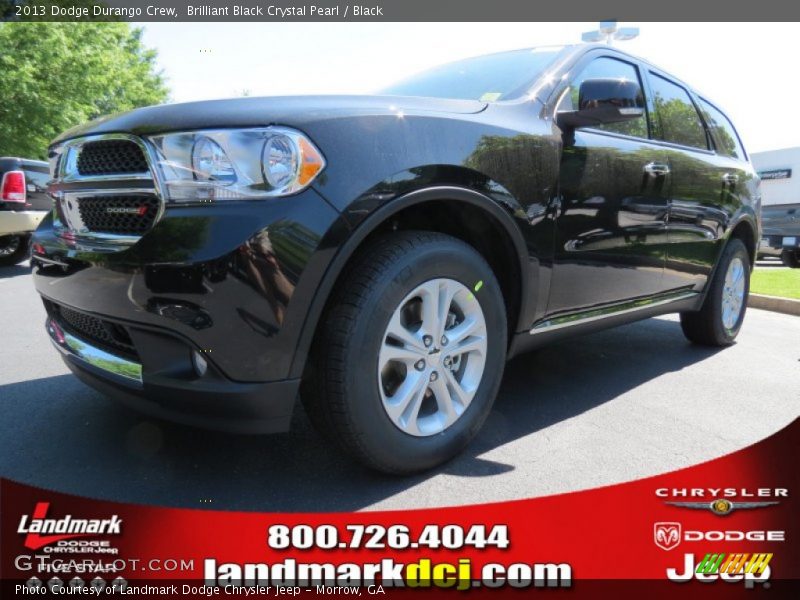 Brilliant Black Crystal Pearl / Black 2013 Dodge Durango Crew