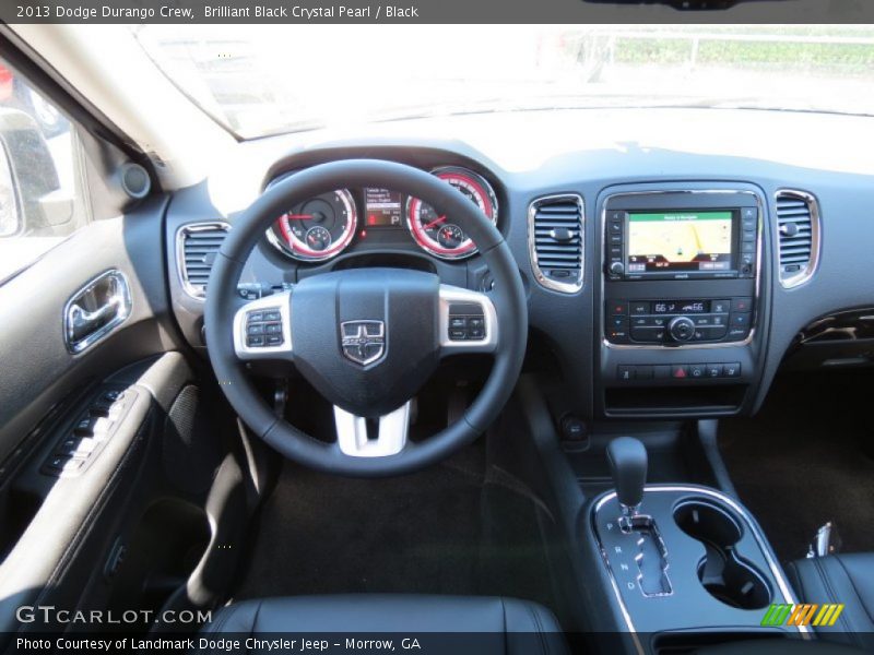 Brilliant Black Crystal Pearl / Black 2013 Dodge Durango Crew