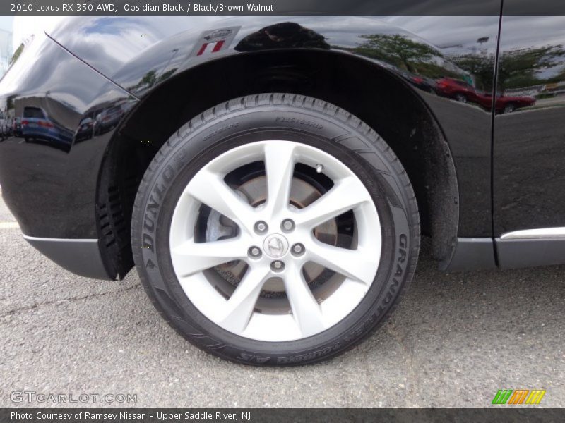 Obsidian Black / Black/Brown Walnut 2010 Lexus RX 350 AWD