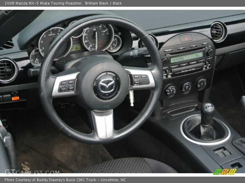 Brilliant Black / Black 2008 Mazda MX-5 Miata Touring Roadster