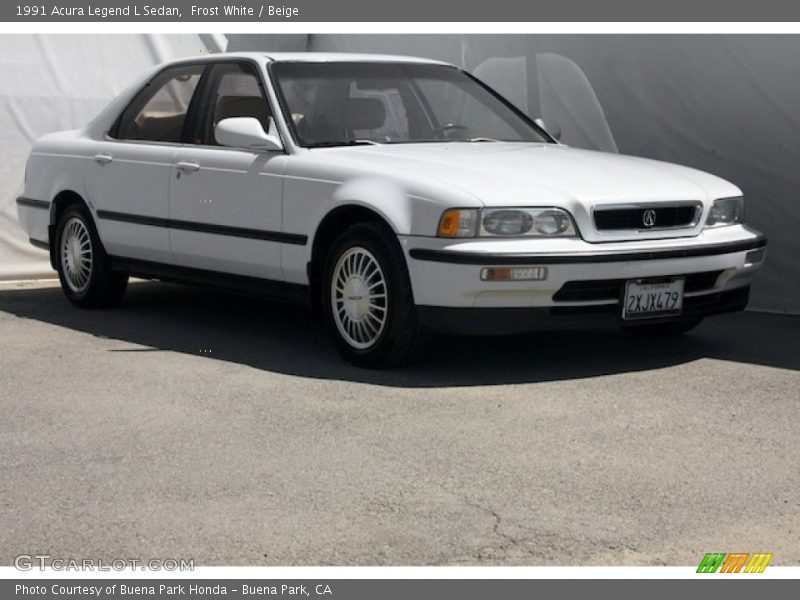 Frost White / Beige 1991 Acura Legend L Sedan
