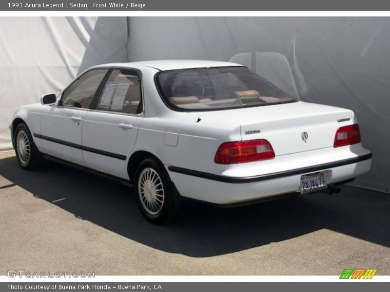 Frost White / Beige 1991 Acura Legend L Sedan