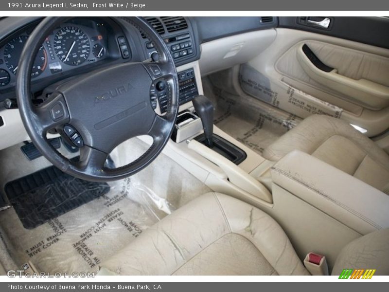 Beige Interior - 1991 Legend L Sedan 