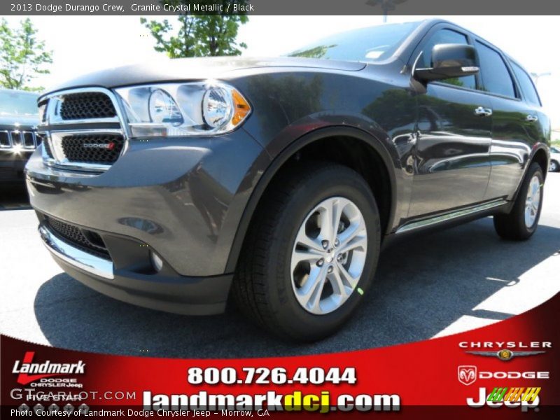 Granite Crystal Metallic / Black 2013 Dodge Durango Crew