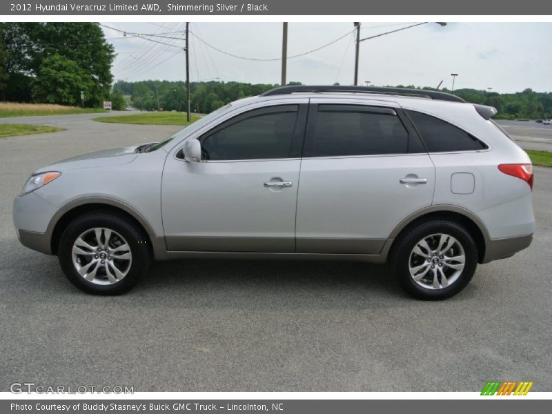 Shimmering Silver / Black 2012 Hyundai Veracruz Limited AWD