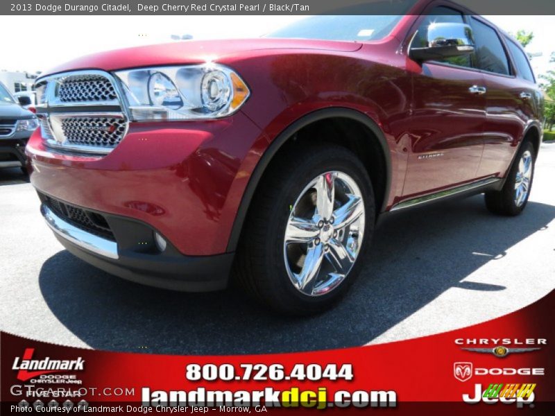 Deep Cherry Red Crystal Pearl / Black/Tan 2013 Dodge Durango Citadel