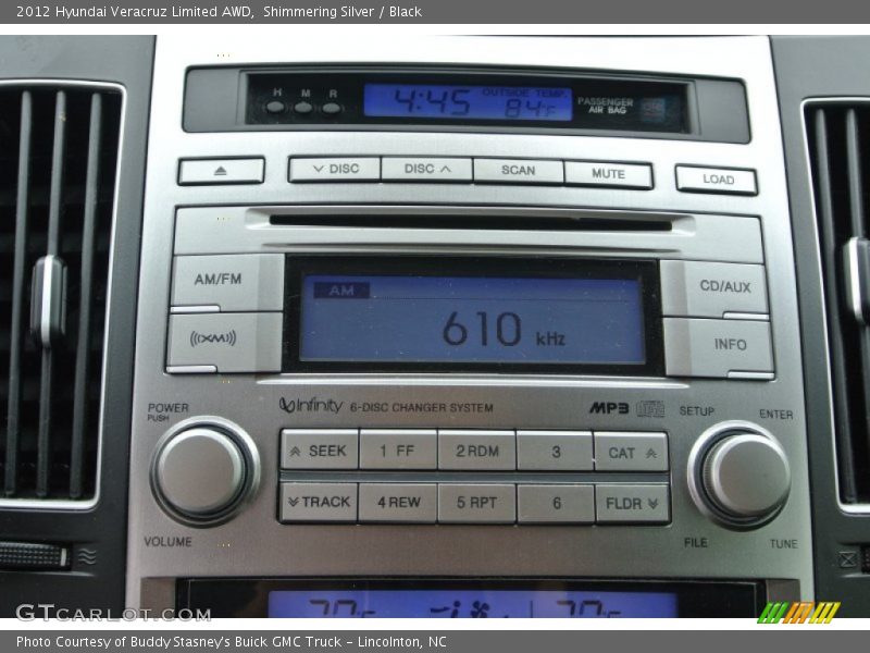 Shimmering Silver / Black 2012 Hyundai Veracruz Limited AWD