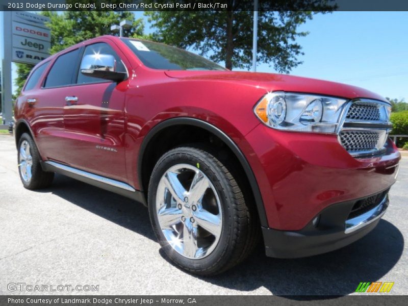 Deep Cherry Red Crystal Pearl / Black/Tan 2013 Dodge Durango Citadel