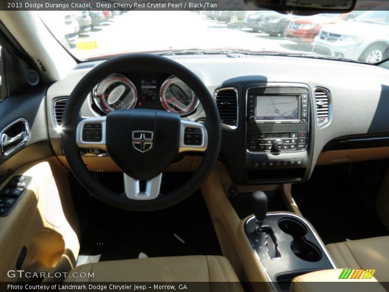 Deep Cherry Red Crystal Pearl / Black/Tan 2013 Dodge Durango Citadel