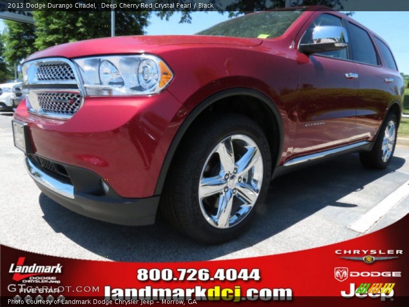 Deep Cherry Red Crystal Pearl / Black 2013 Dodge Durango Citadel