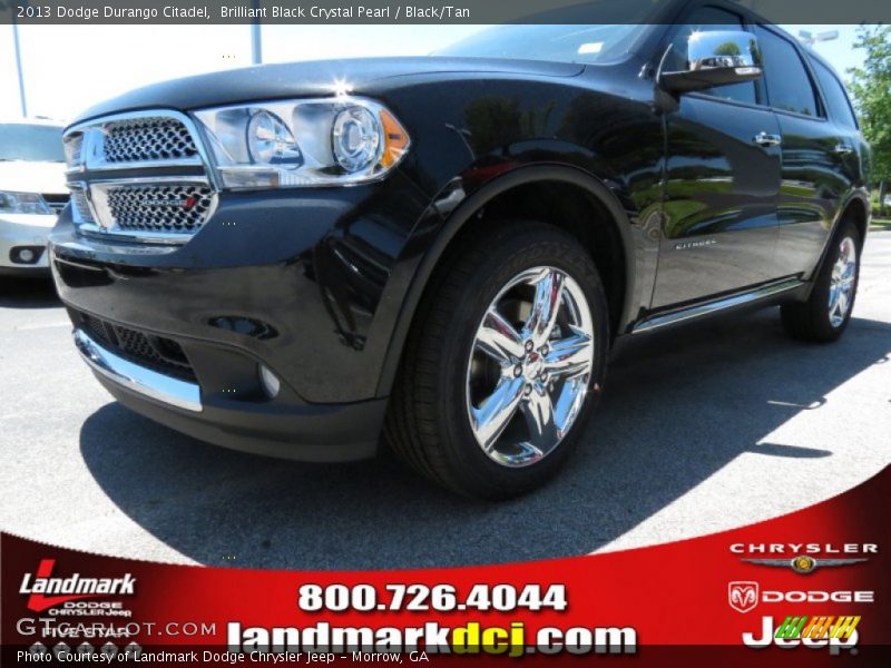 Brilliant Black Crystal Pearl / Black/Tan 2013 Dodge Durango Citadel