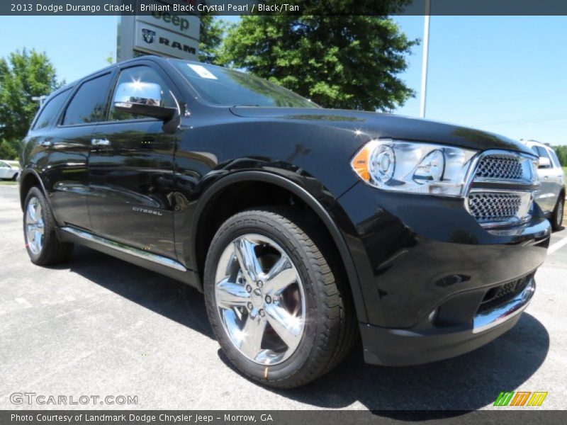 Brilliant Black Crystal Pearl / Black/Tan 2013 Dodge Durango Citadel