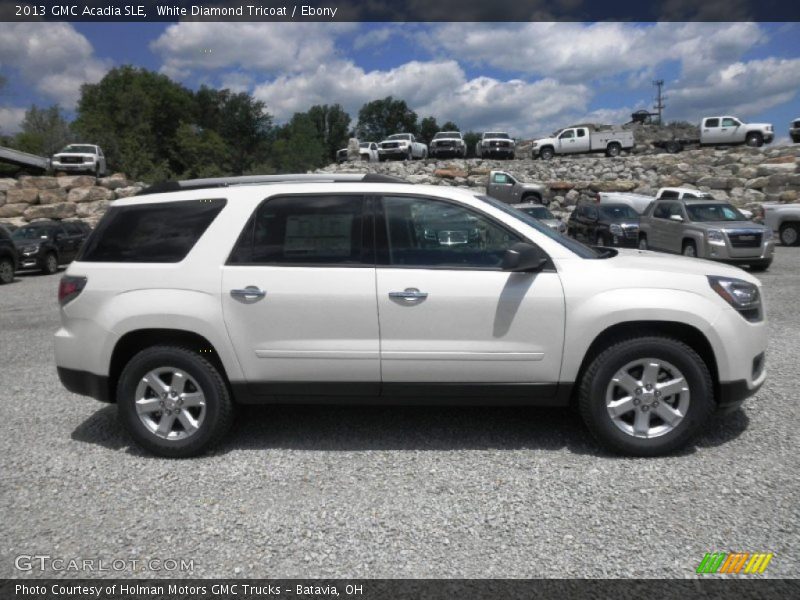 White Diamond Tricoat / Ebony 2013 GMC Acadia SLE
