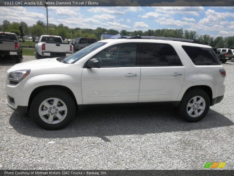 White Diamond Tricoat / Ebony 2013 GMC Acadia SLE