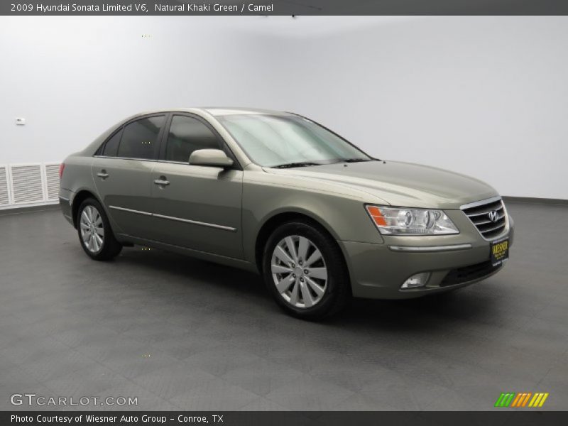 Natural Khaki Green / Camel 2009 Hyundai Sonata Limited V6