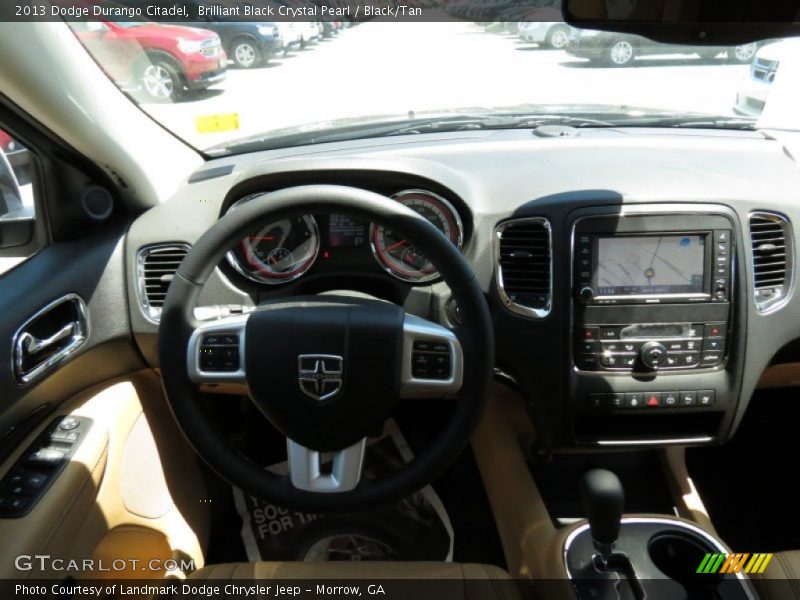 Brilliant Black Crystal Pearl / Black/Tan 2013 Dodge Durango Citadel