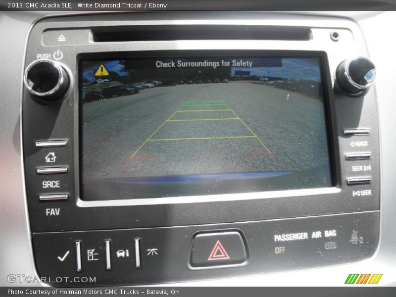 White Diamond Tricoat / Ebony 2013 GMC Acadia SLE