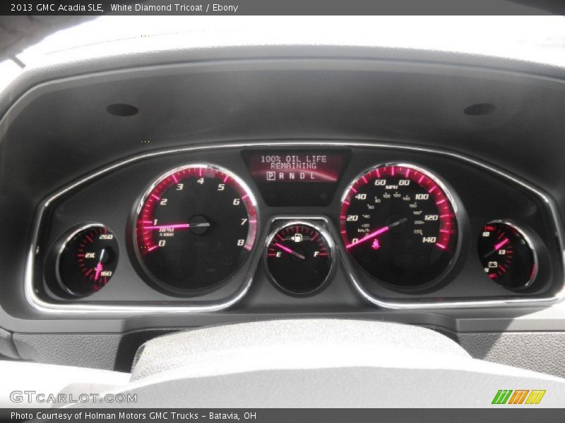 White Diamond Tricoat / Ebony 2013 GMC Acadia SLE
