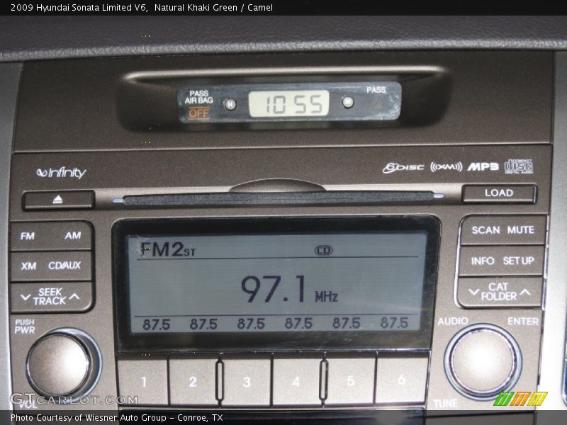 Natural Khaki Green / Camel 2009 Hyundai Sonata Limited V6