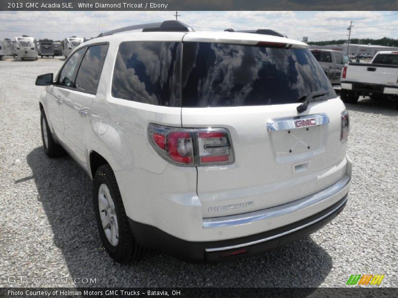 White Diamond Tricoat / Ebony 2013 GMC Acadia SLE