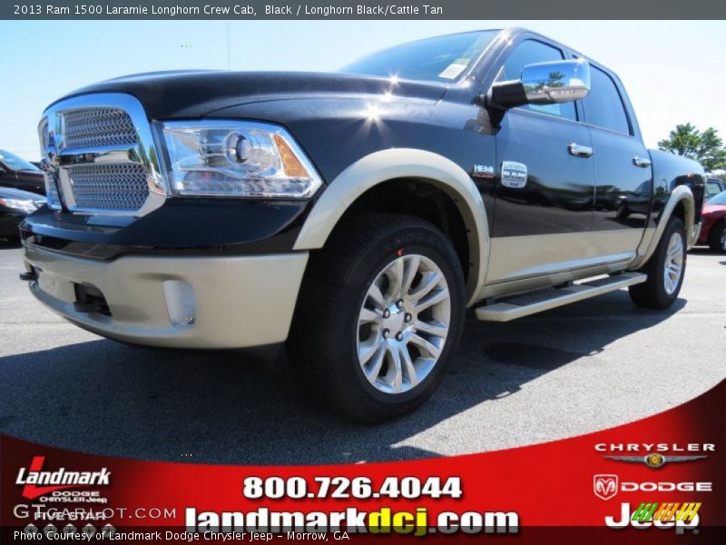 Black / Longhorn Black/Cattle Tan 2013 Ram 1500 Laramie Longhorn Crew Cab