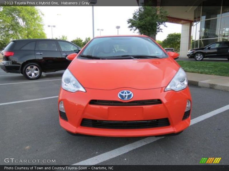 Habanero / Gray 2013 Toyota Prius c Hybrid One