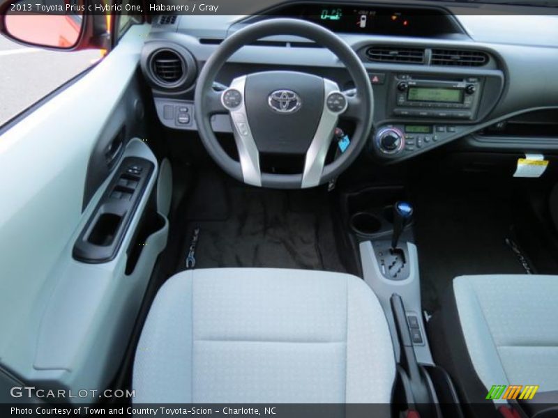 Dashboard of 2013 Prius c Hybrid One