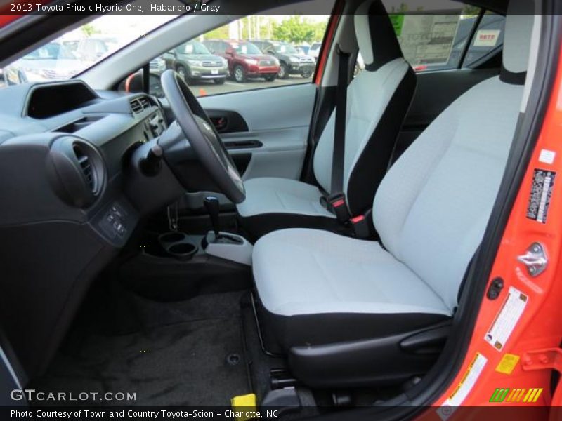  2013 Prius c Hybrid One Gray Interior